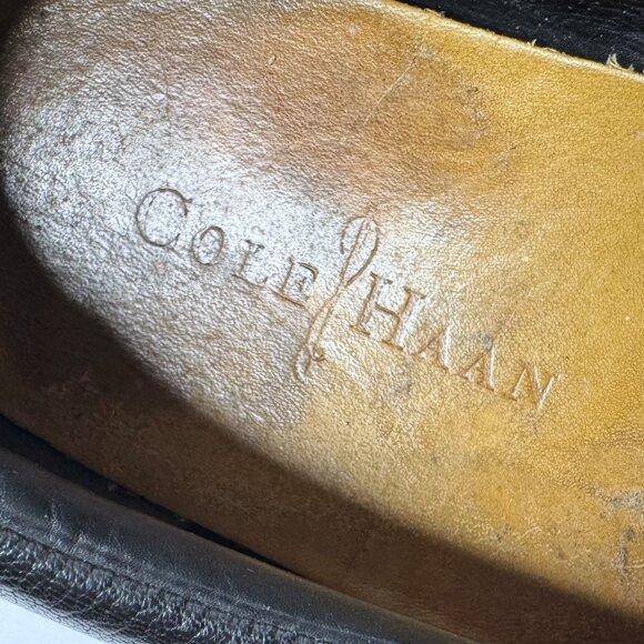 Cole Haan Mens Size 11.5 N Black Tucker Slip On Leather Venetian Loafers Shoes main image 5